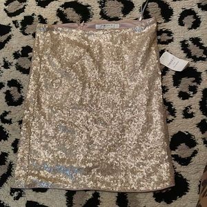 Rose gold Sequin Mini Skirt